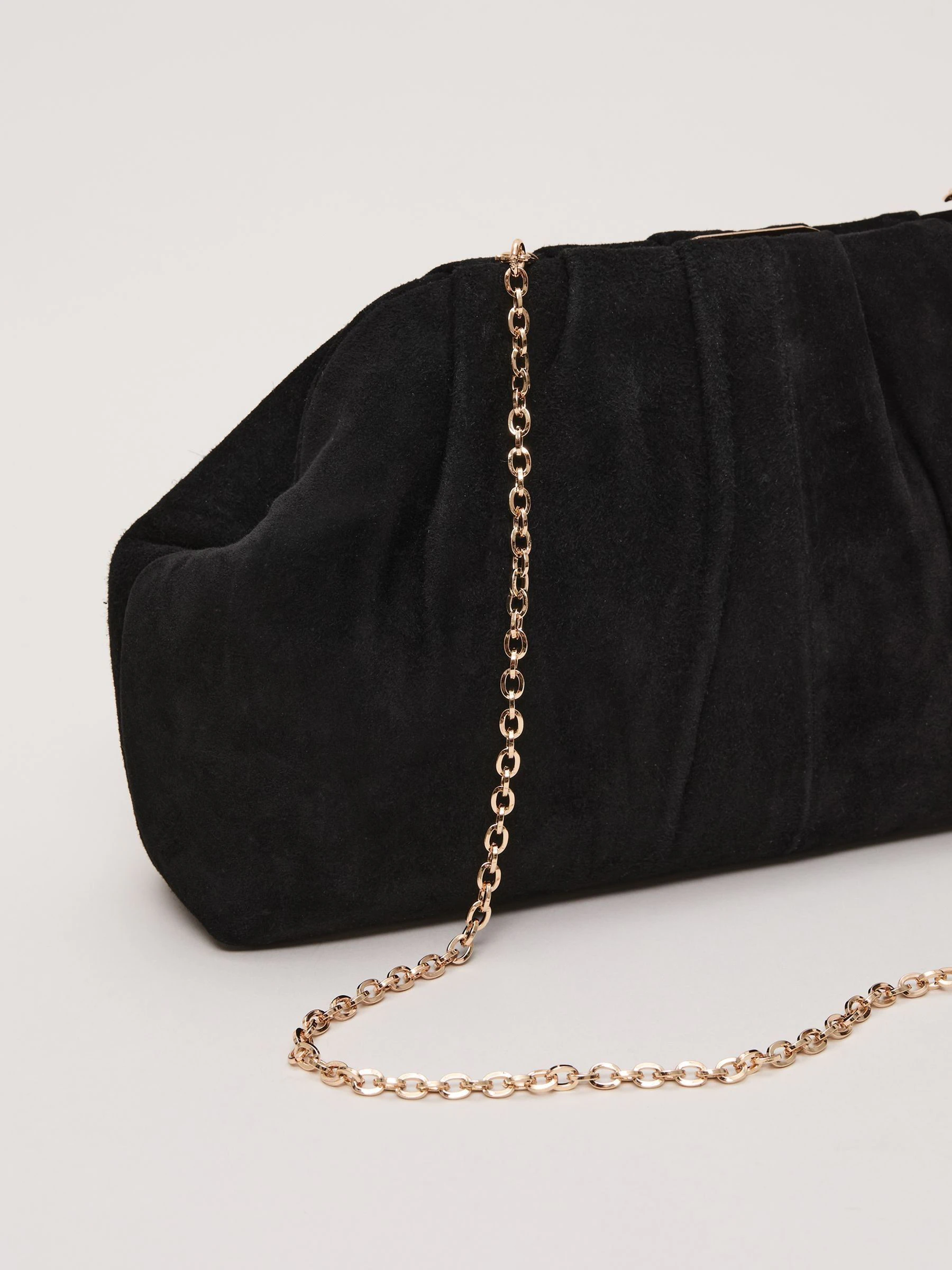 Phase Eight Suede Clutch Bag