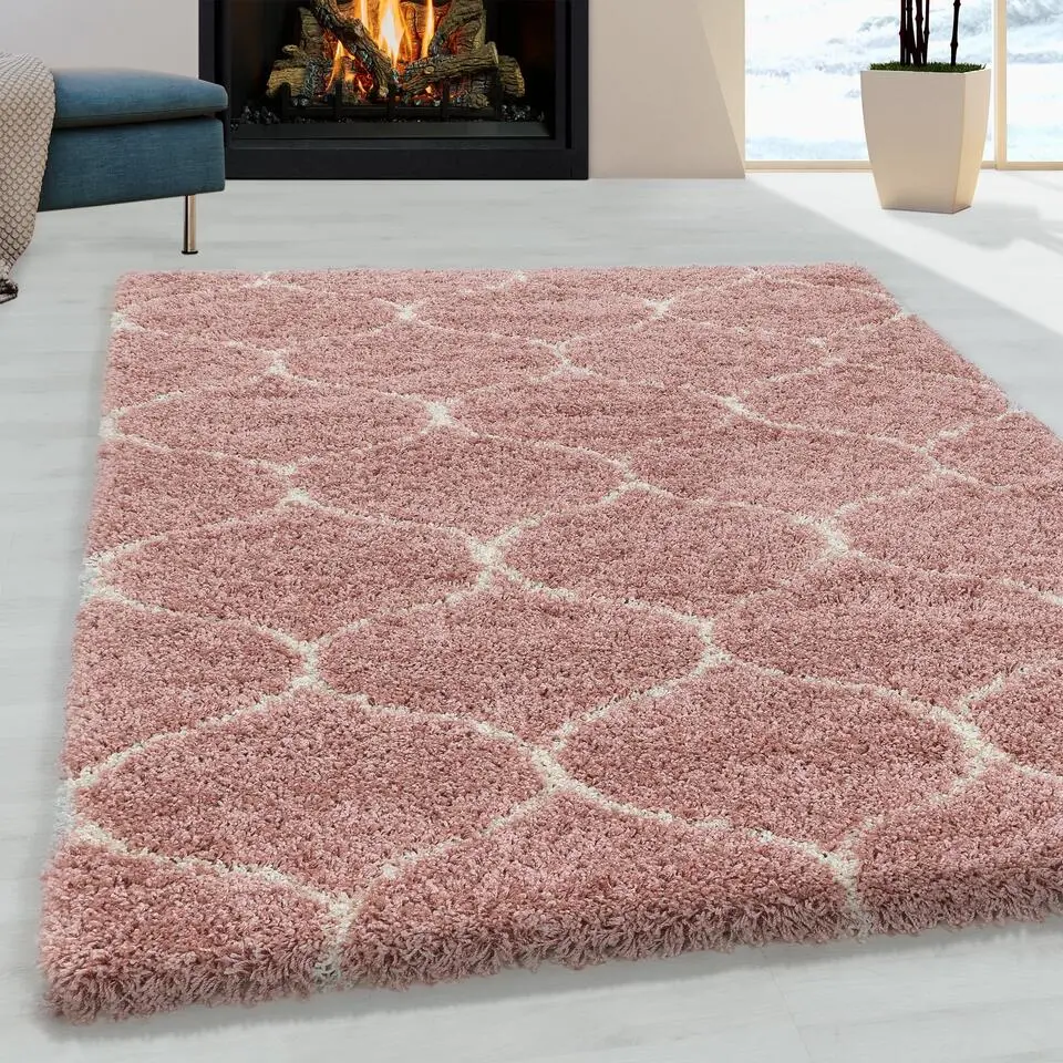 Opera Soft Shaggy Hoogpolig Vloerkleed Roze - 200x290 CM