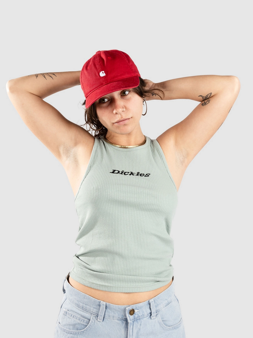 Dickies Rib Tank Top iceberg green