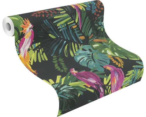 Vliesbehang 814729 Barbara Home Collection II Papegaai zwart