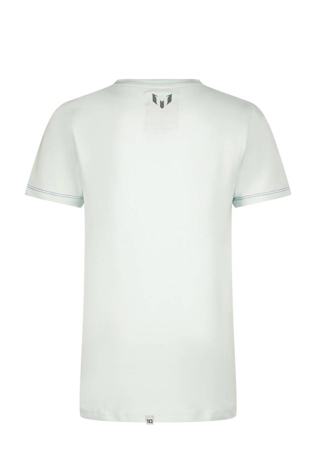Vingino T-shirt met logo lichtblauw/grijs