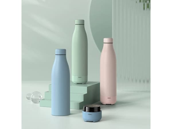 Remax trådløs Bluetooth 5.0-høyttaler med termos 500 ml blå kopp (RB-M5)