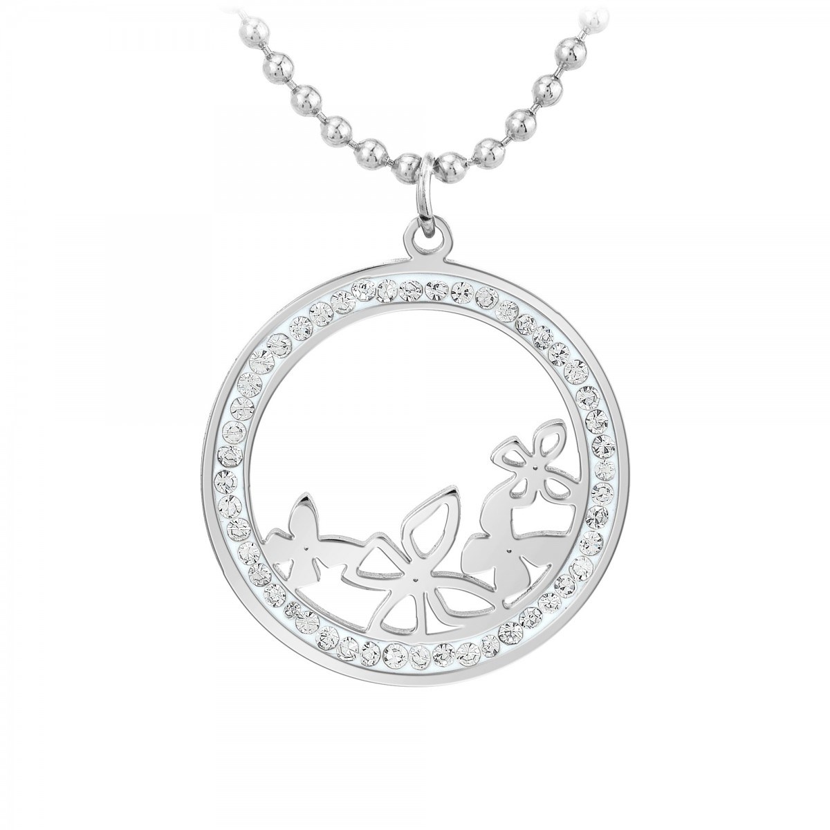 Collier papillon SC Crystal orné de Cristaux scintillants