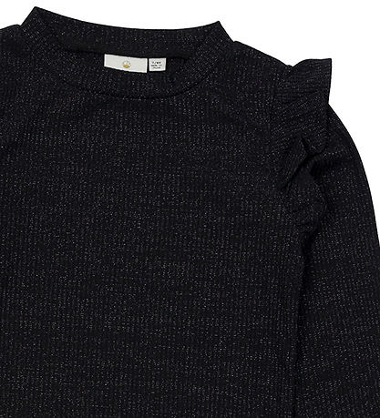 The New Bluse - TnIngeborg - Black Beauty m. Silber Glitzer