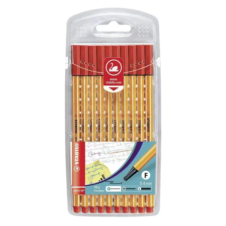 Fineliner - STABILO point 88 - 10er Pack - rot