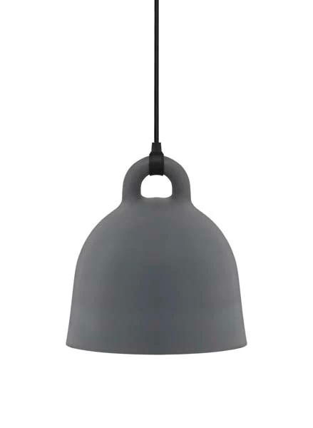 Normann Copenhagen  Bell lampe, small, grå - H: 37 cm.