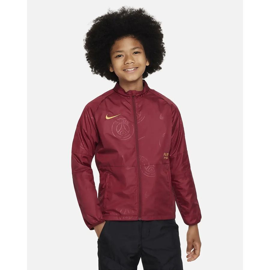 Paris Saint-Germain Veste Dri-FIT Academy AWF GX - Bordeaux/Gold Suede Enfant