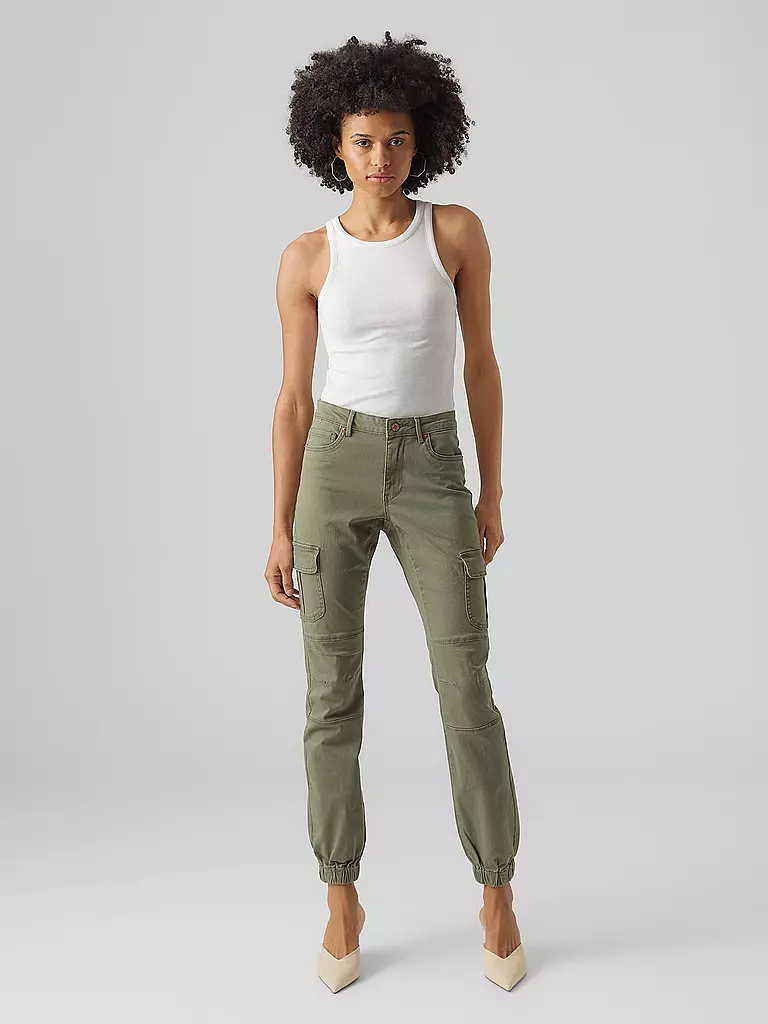 VERO MODA Cargohose VMIVY olive