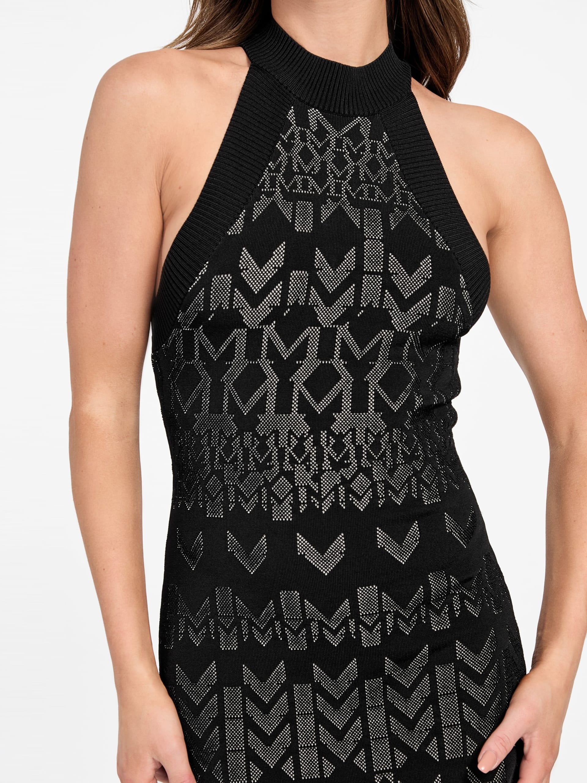 Vestido suéter Billie com monograma