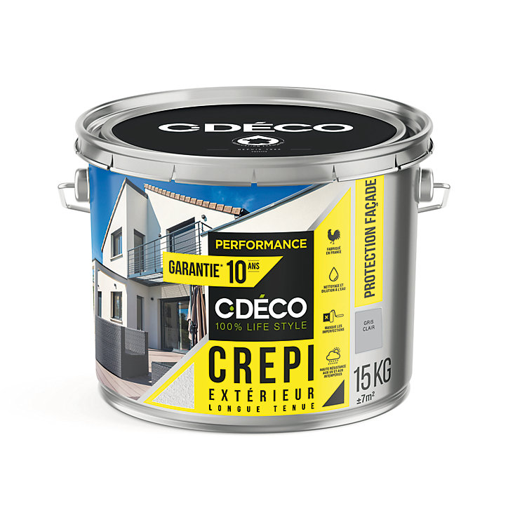 Crépi extérieur CDéco gris clair performance 15kg
