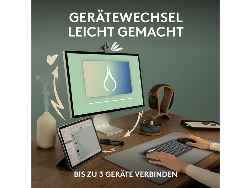 Logitech Pebble 2 M350s Schlanke Bluetooth-Maus mit geräuscharmen Tasten