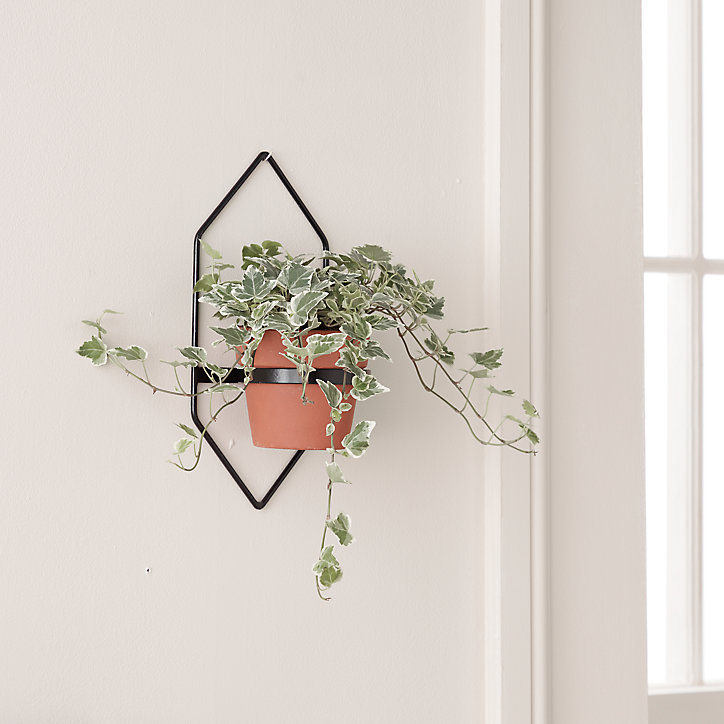 Support pour pot GoodHome noir hexagonal