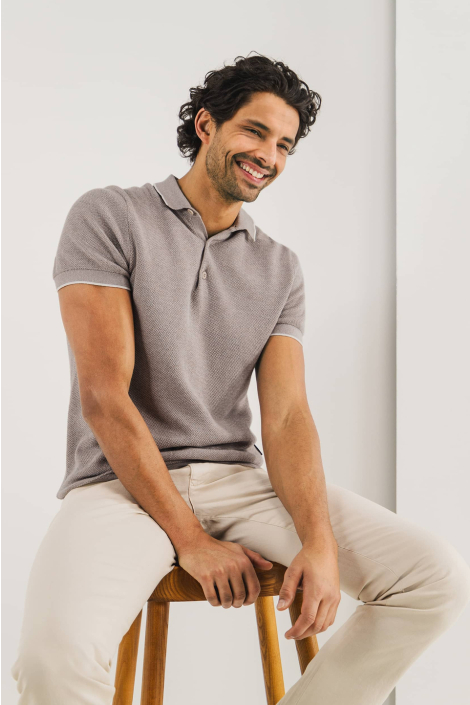 State of Art beige heren polo