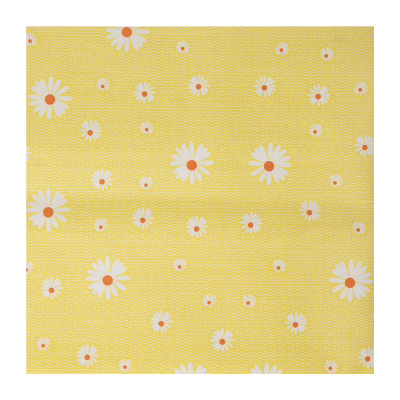 Tafelkleed bloem - geel/oranje - 140x220 cm