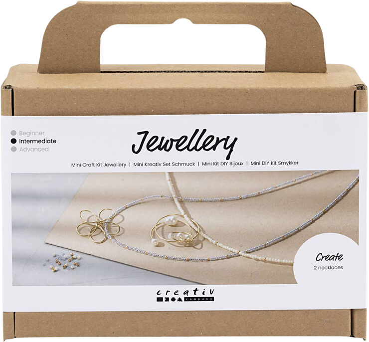 Creativ Company Mini DIY Kit Smykker, Halskæde med wirevedhæng, forgyldt