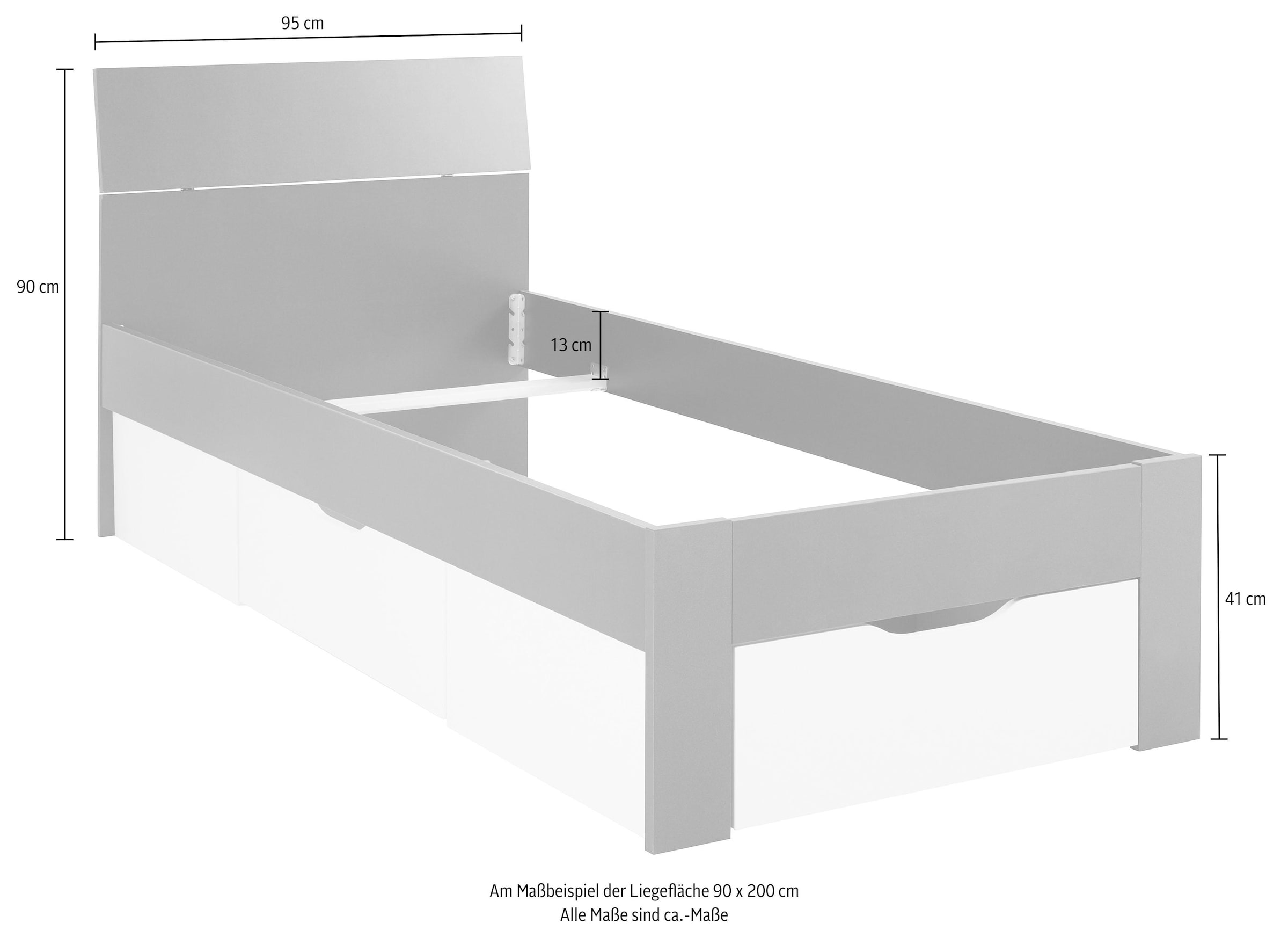 rauch Bett »Einzelbett Doppelbett Stauraum FLEXX Breiten 90/140/180 cm« Einzelbett Doppelbett Stauraum FLEXX Breiten 90/140/180 cm