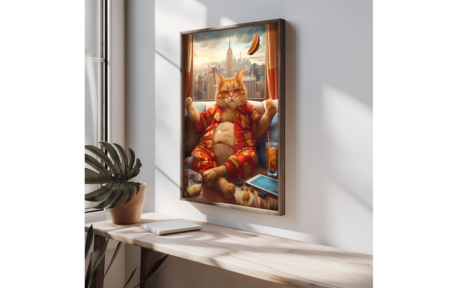 Bild Katze 50 x 70 cmDekorative Wandmalerei