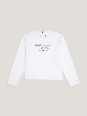 Camiseta de manga comprida com logo