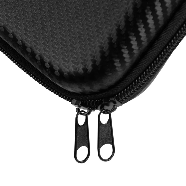 Aufbewahrungstasche Tragetasche / Reise-Box Hartschale mit Carbon-Optik und abnehmbarem Griff für Nintendo Switch 2  - Schwarz