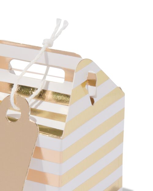 6 boîtes cadeaux 5x5x5 pois/lignes