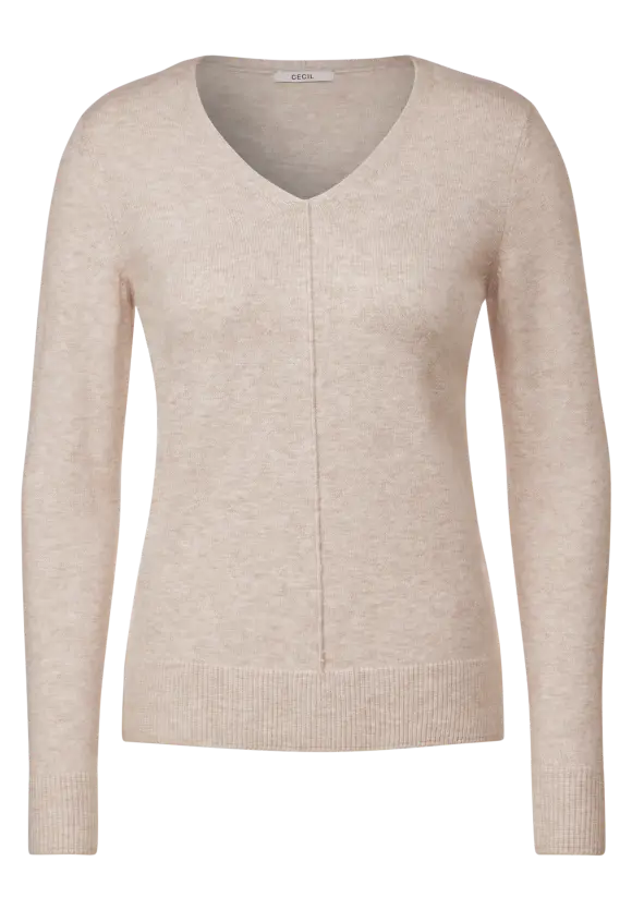 Cosy Strickpullover - golden sand melange