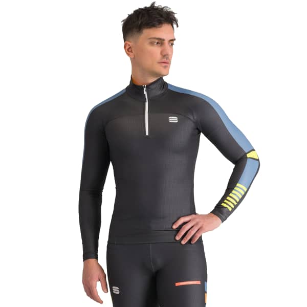 T-shirt ski de fond SPORTFUL APEX JERSEY BLACK/NATURAL GRAY
