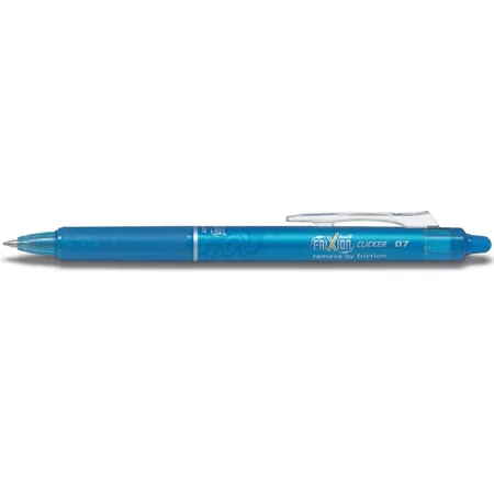 Pilot Tintenroller FriXion Ball Clicker mit Druckmechanik, hellblau