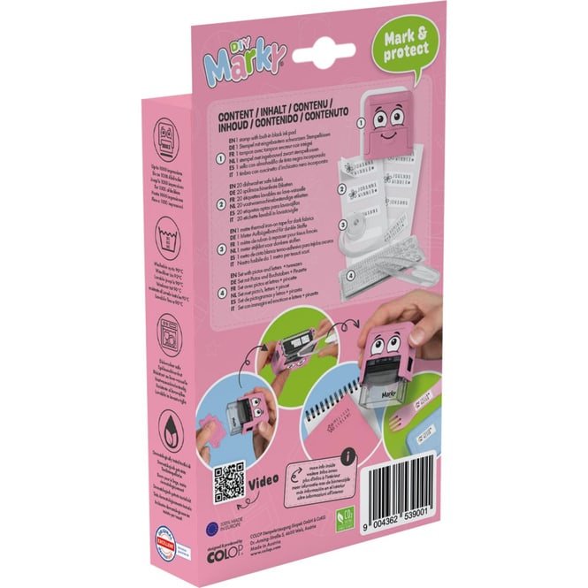 DIY Marky® - Textilstempel - Personalisierbarer Stempel - pink