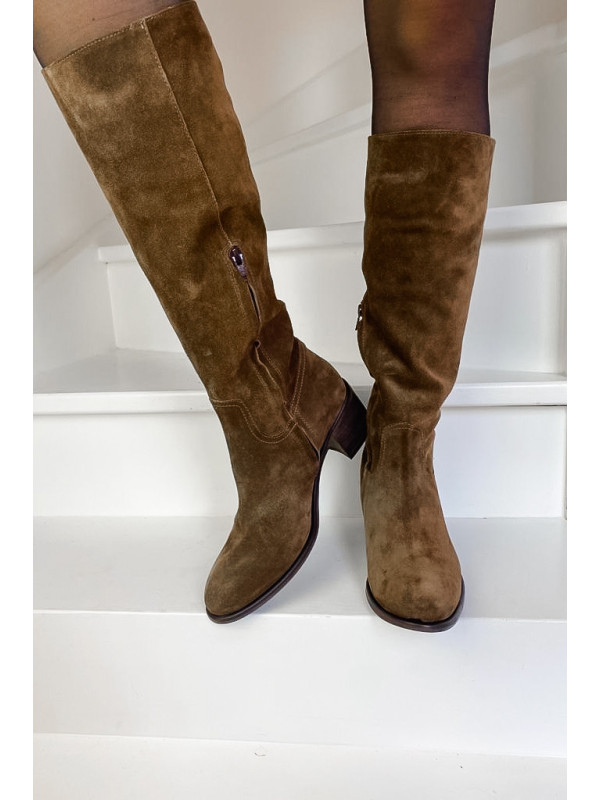 Aliwell - Bottes SAMBO Velours Camel