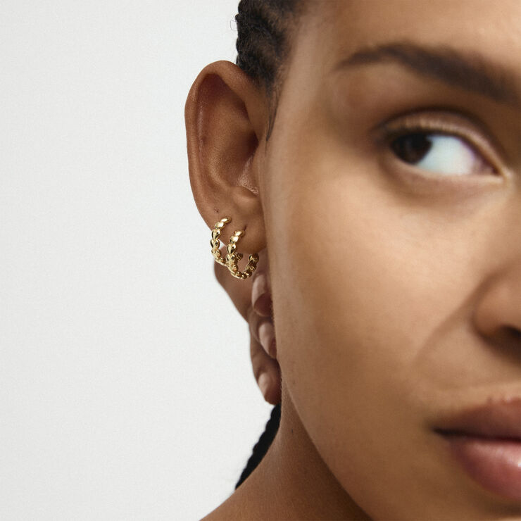 Pilgrim MAEVE hoop earrings gold-plated Guld