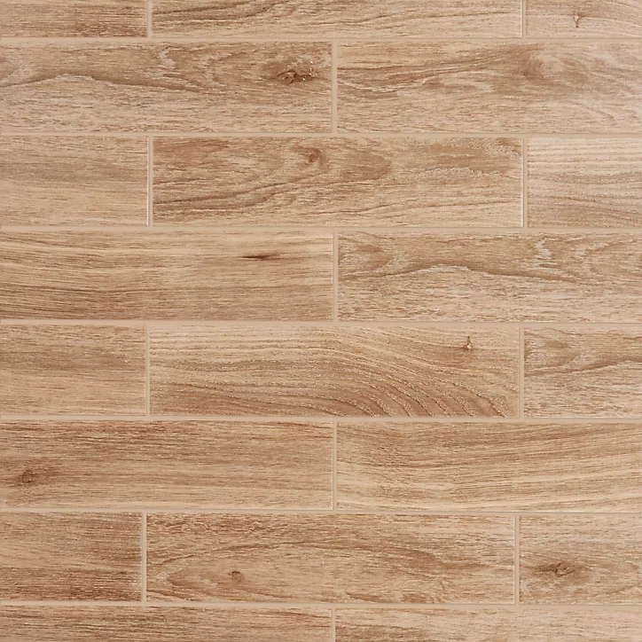 Carrelage sol et mur intérieur beige 15x60cm Wychwood GoodHome