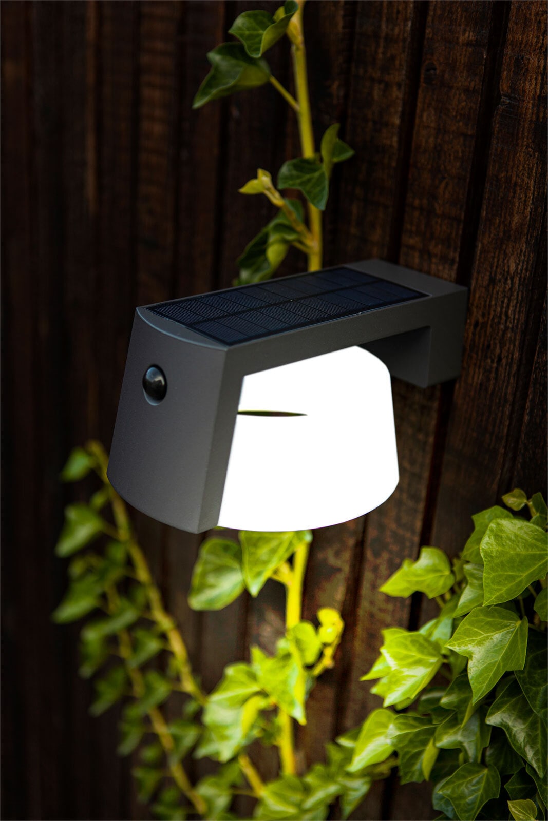 ECO-LIGHT LED Solar Außenwandleuchte MOON B anthrazit
