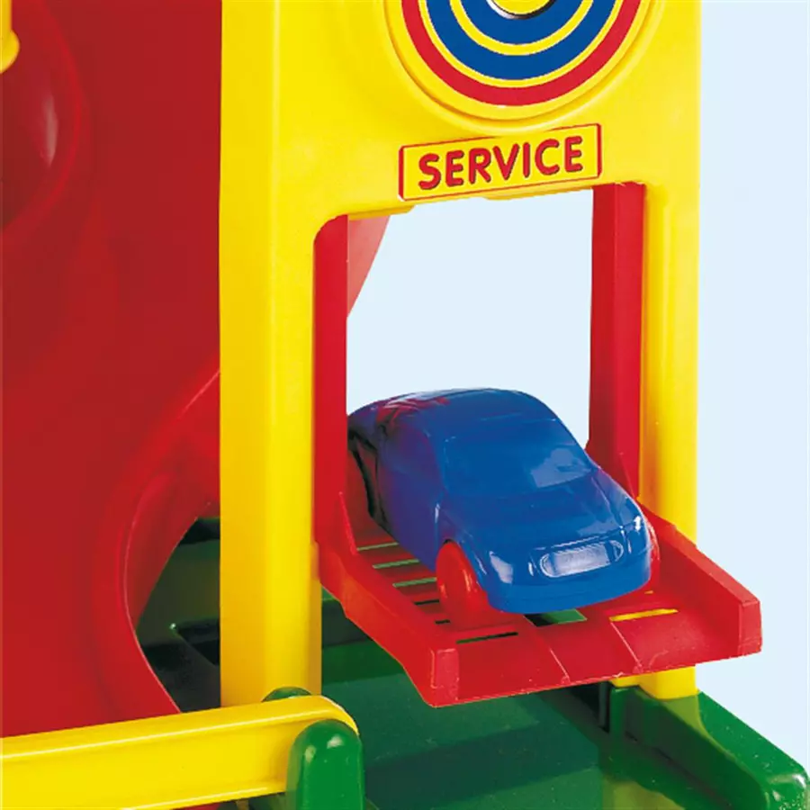 WADER QUALITY TOYS Garage Nr. 1 mit Straßenset und Autos