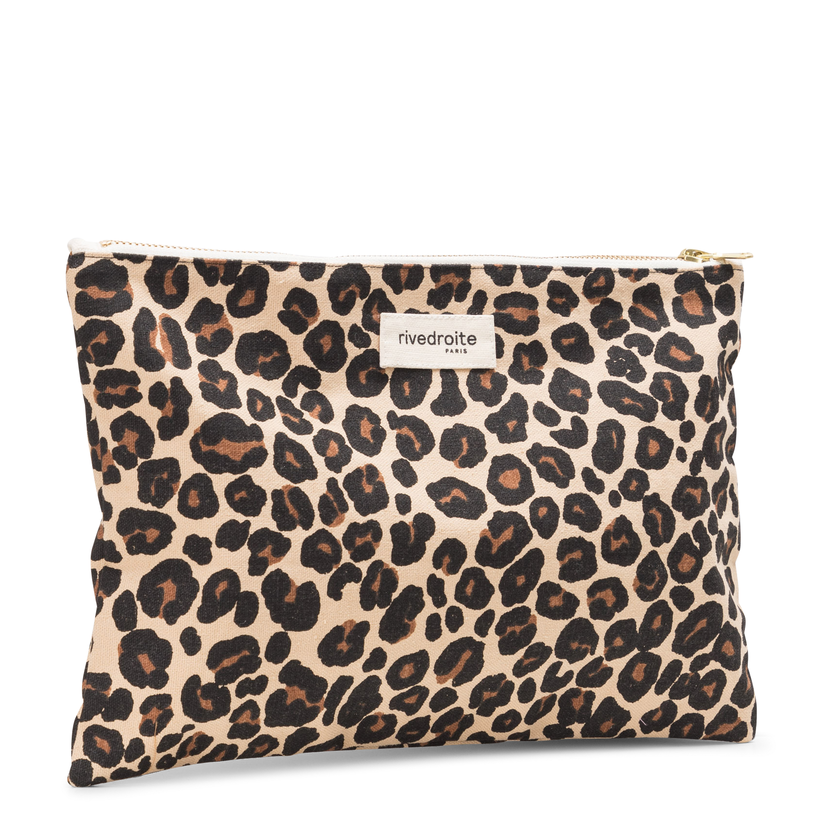 BARBETTE - Pochette fantaisie imprimée en coton| Beige