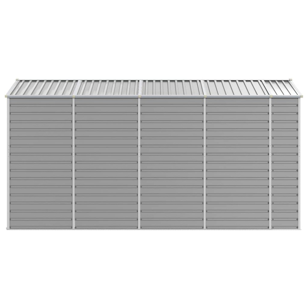 Abri de jardin gris clair 191x385x198 cm acier galvanisé