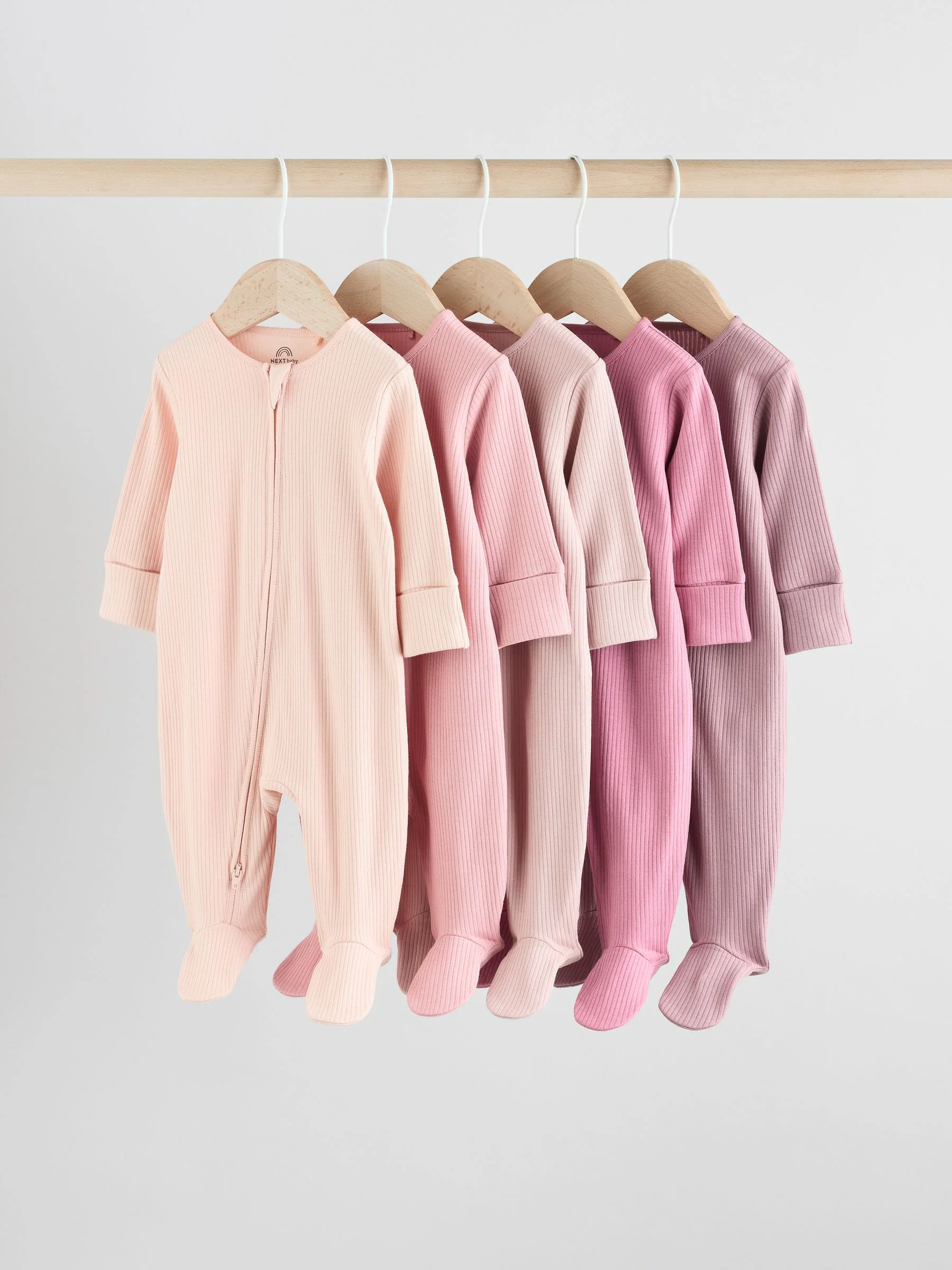 Roze - Babypyjama's met tweewegrits (0-2jr)