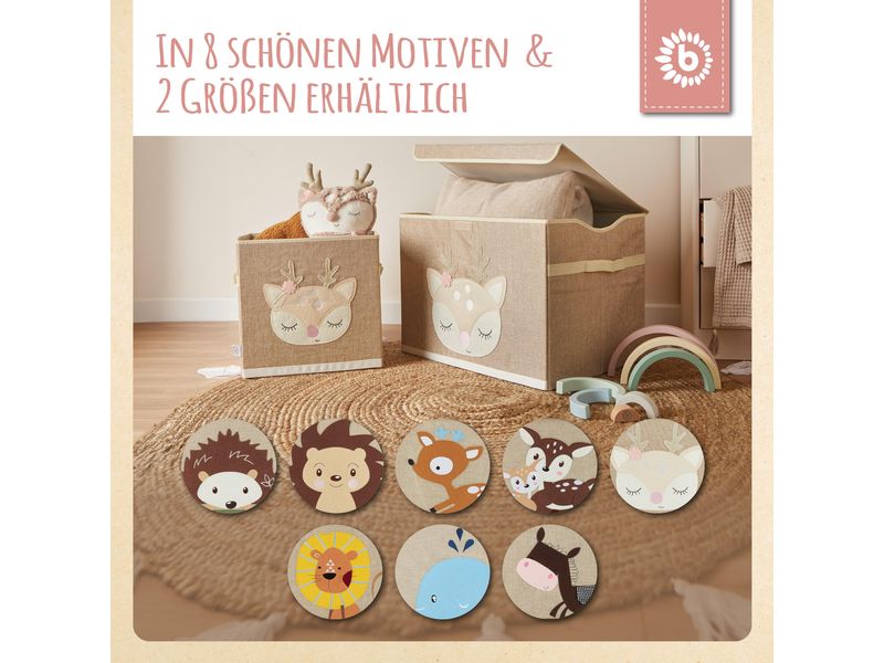 bieco Aufbewahrungsbox Ella mit Deckel Hirsch Spielzeugbox mit Deckel
