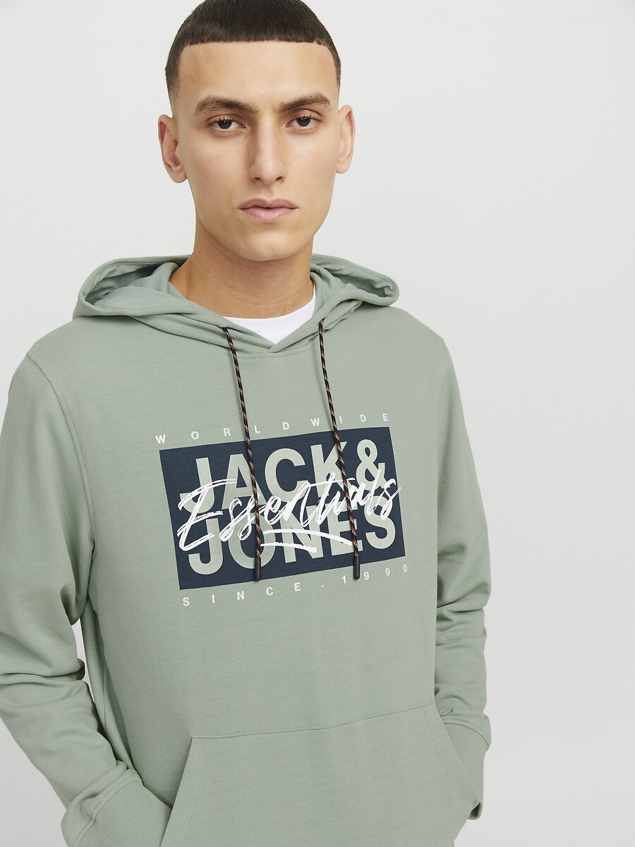 JACK & JONES<br>Moletom com capuz e logotipo