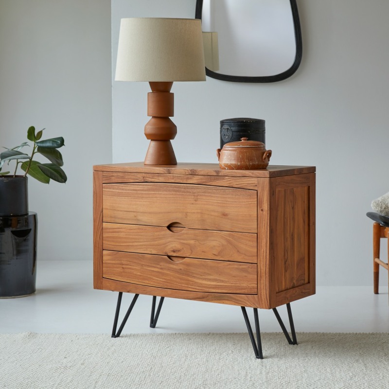 Commode en acacia massif Bonnie