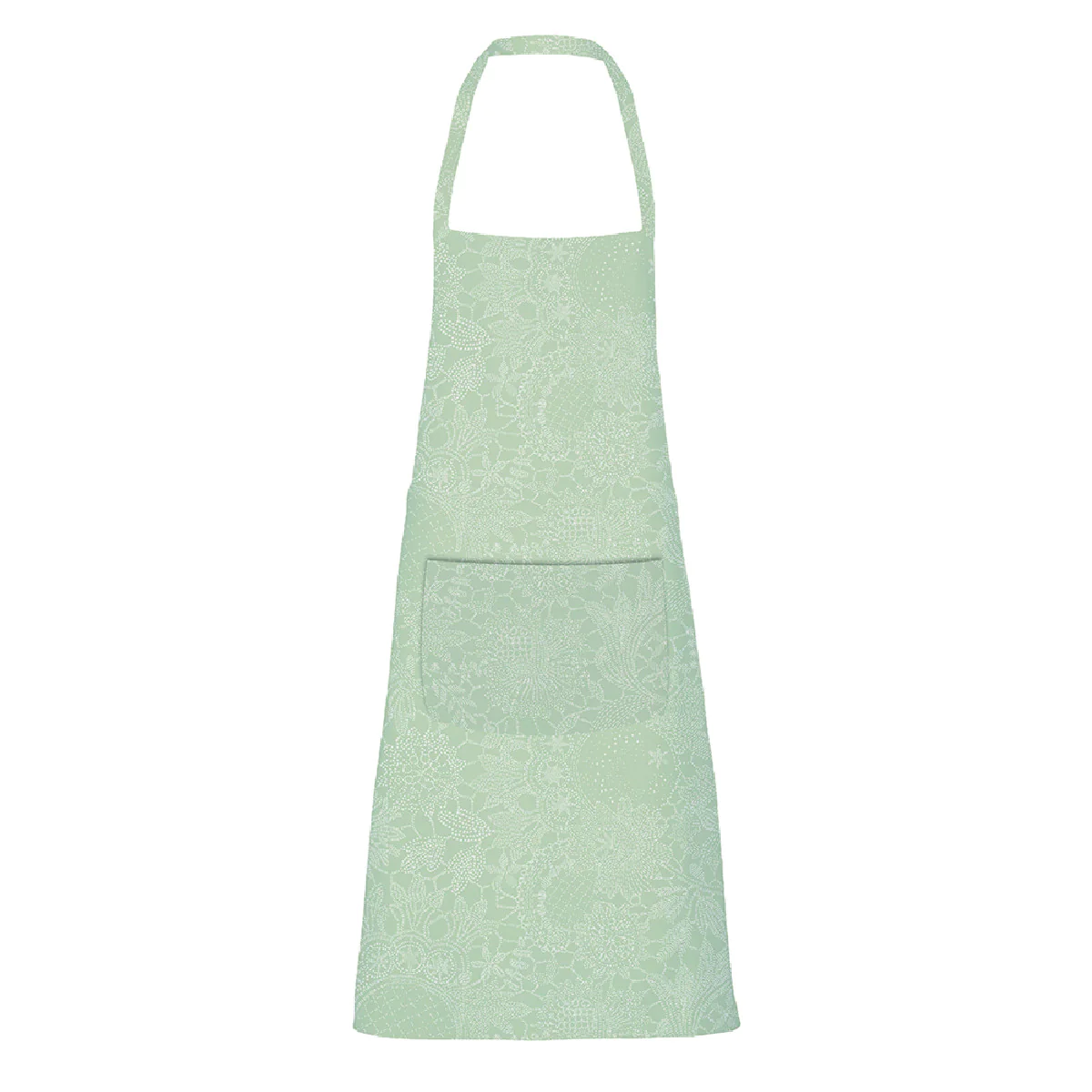 Tablier enduit imperméable pur coton vert 75x85 Garnier Thiebaut