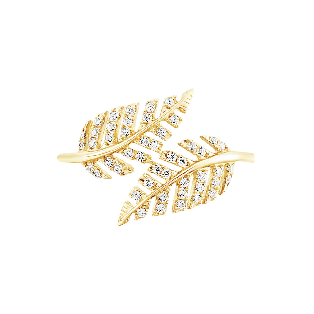Bague Tourkia Or Jaune Oxyde De Zirconium