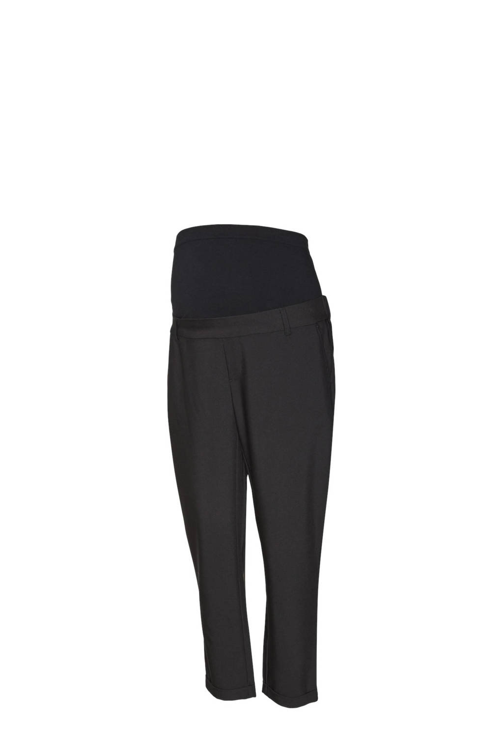 MAMALICIOUS cropped regular fit zwangerschaps chino MLLORA zwart
