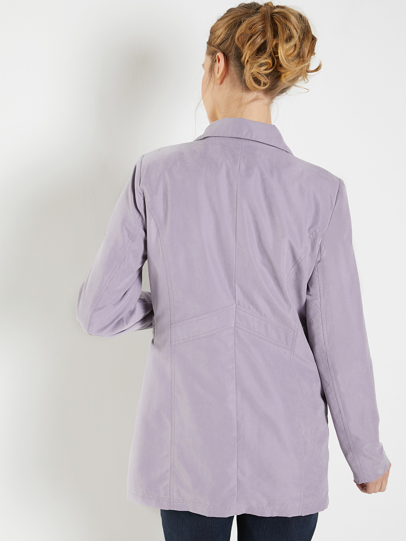Parka déperlante toucher peau de pêche