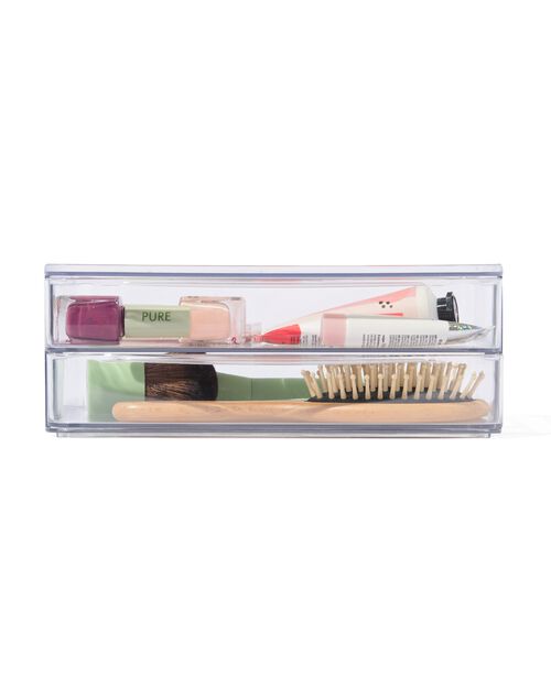 boîte de rangement en plastique avec 2 tiroirs 25 x 18
