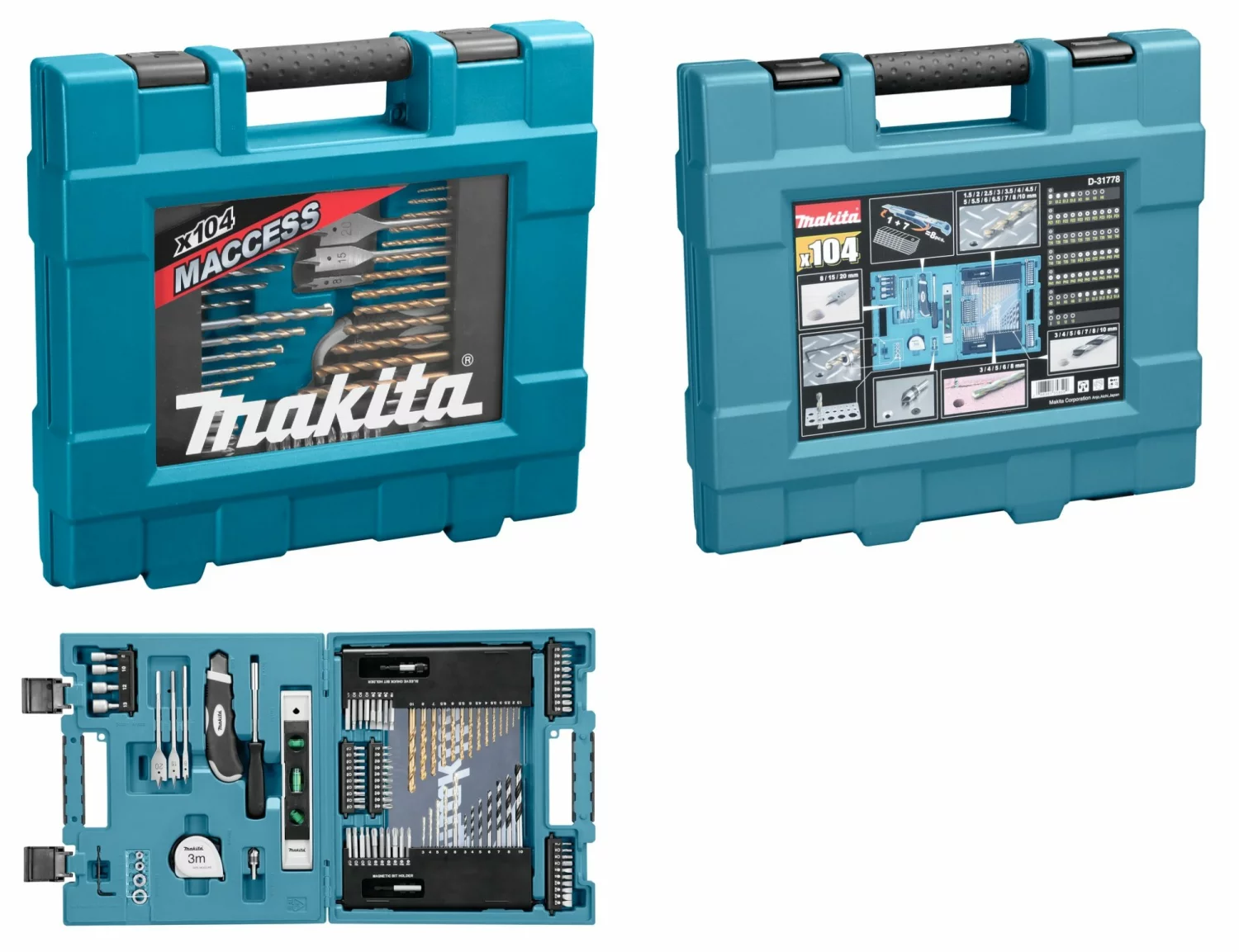 Makita D-31778 104 delige accessoire, bit & boren set in koffer
