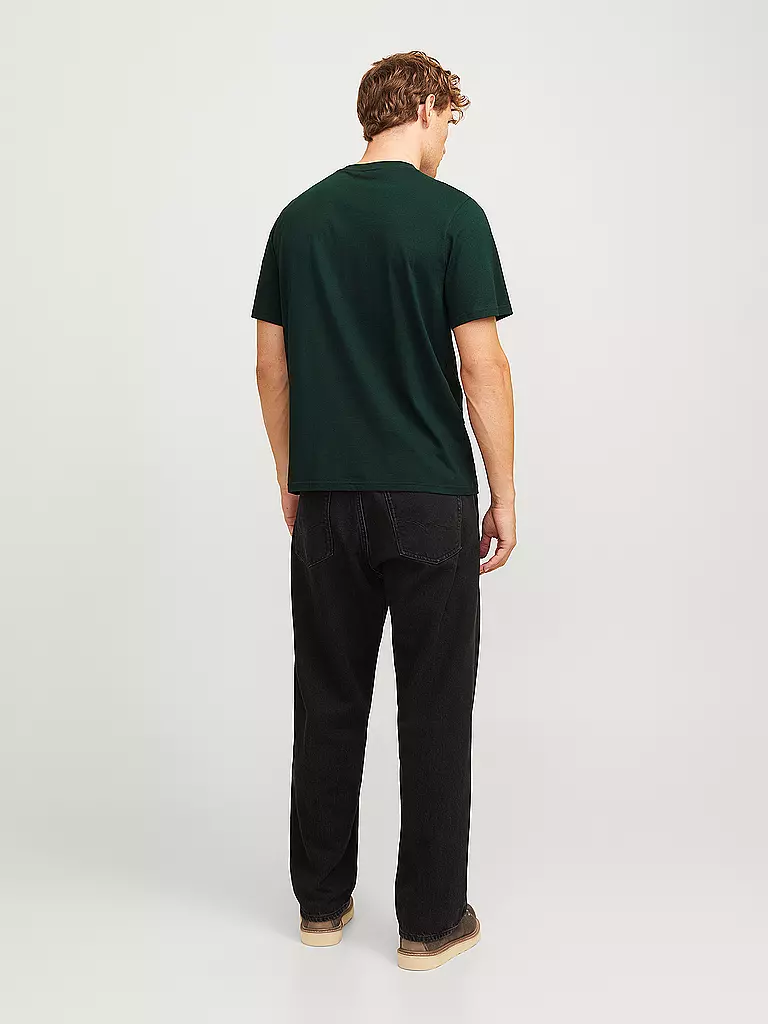 JACK & JONES T-Shirt JJXMAS dunkelgrün