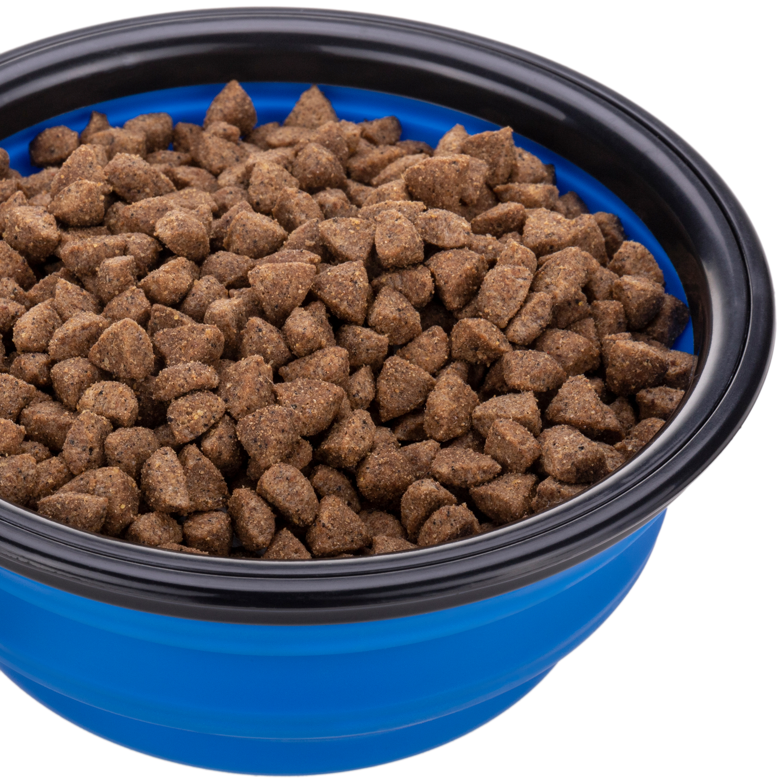 Comedouro dobrável de borracha para animais de estimação, 1000ml, azul