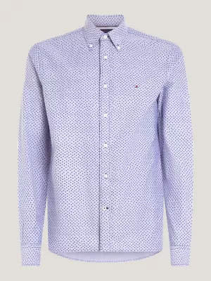 Camisa Oxford Micro Dot de Corte Regular