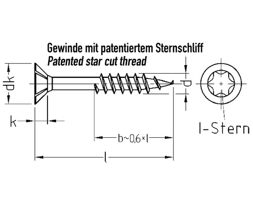 JD Plus Universele Schroef Verzonken Kop met I-Ster Aandrijving 3x16 mm RVS A2, 200 Stuks
