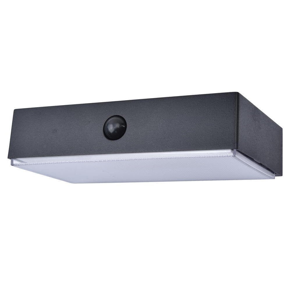 Slimme LED-zonnewandlamp Fadi in matzwart, 2 x 2,5 W, 800 lm, IP54 met bewegingsmelder